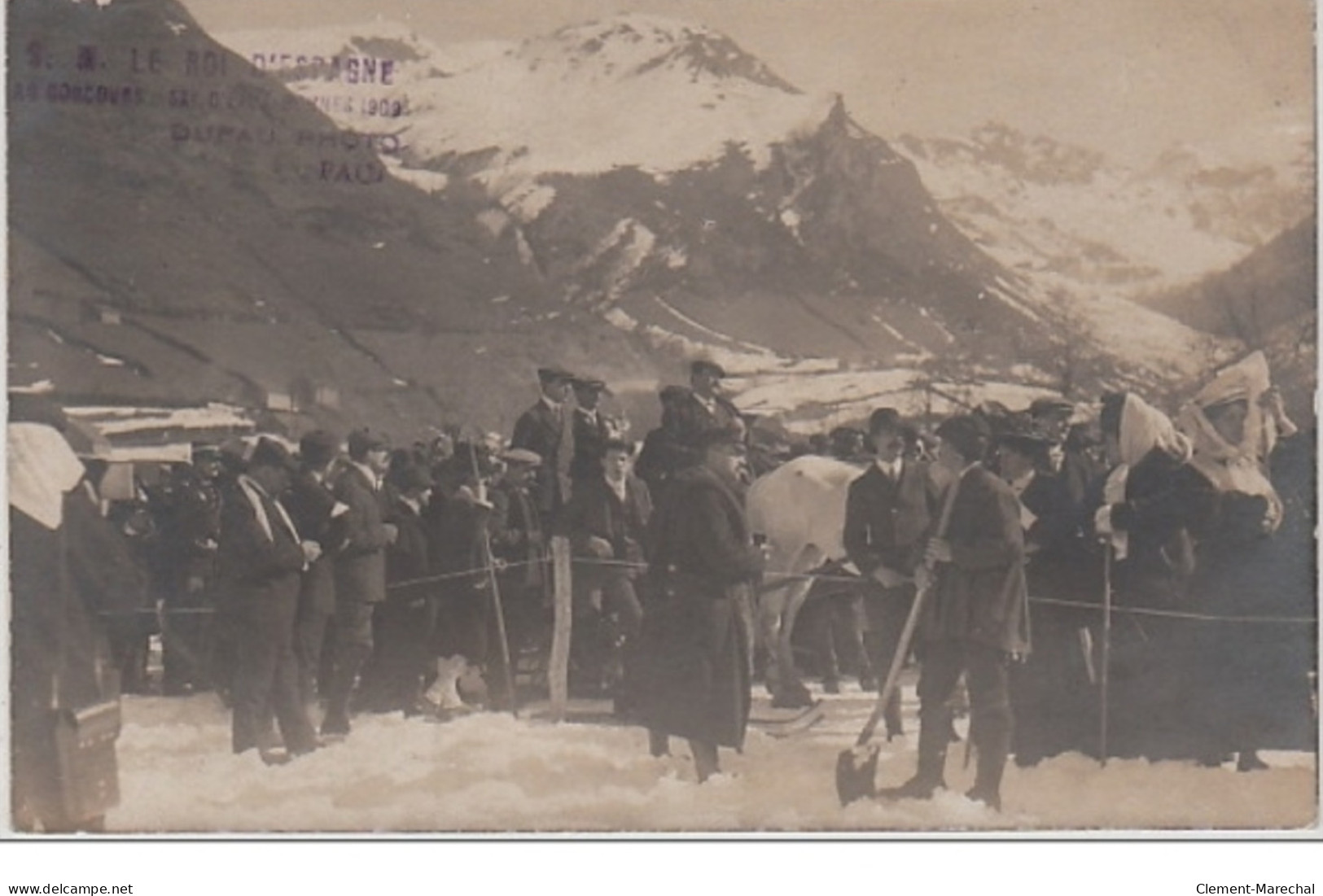 EAUX-BONNES : Février 1909 - Le Roi D'Espagne Au Concours De Ski - Très Bon état - Other & Unclassified