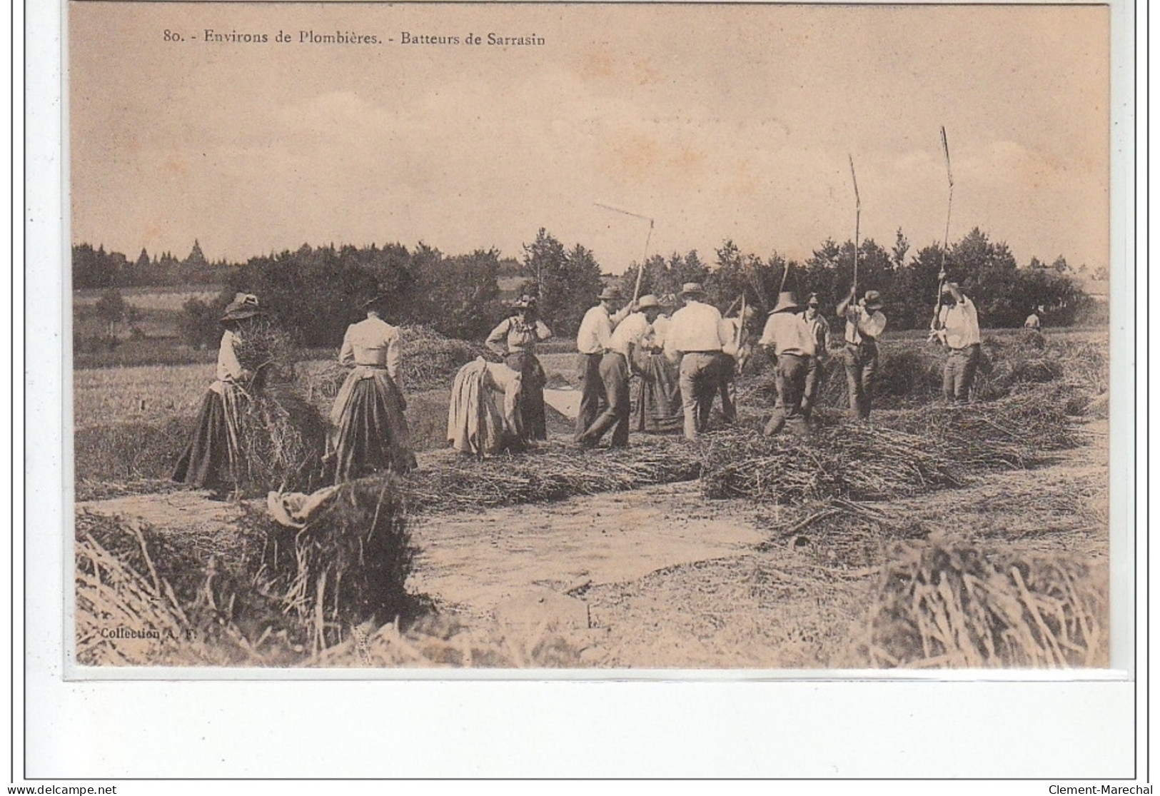 Environs De PLOMBIERES - Le Battage De Sarrasin - Très Bon état - Other & Unclassified