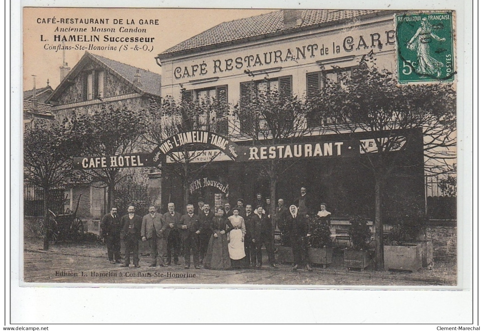 CONFLANS SAINTE HONORINE : Café Restaurant De La Gare HAMELIN - Très Bon état - Conflans Saint Honorine