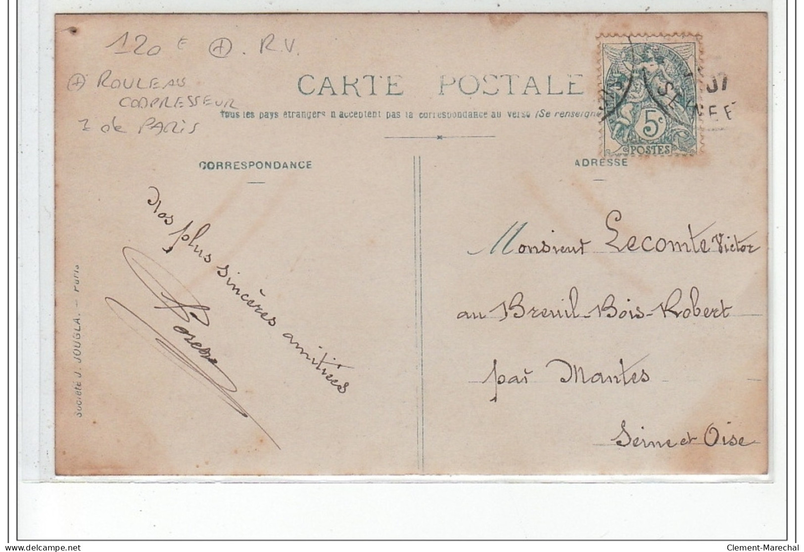 A Localiser : Carte Photo D'un Rouleau Compresseur Et Des Ouvriers Posant Devant  (environs De Paris ) - Très Bon état - Other & Unclassified