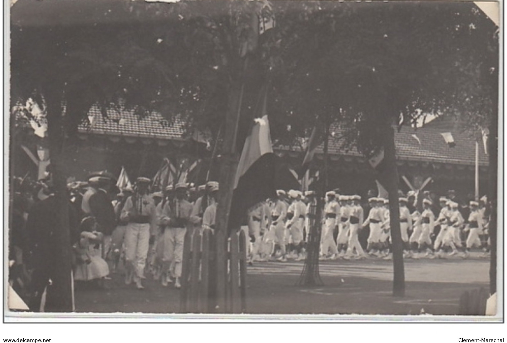 CASTELNAUDARY : lot de 8 cartes photo """"fêtes de gymnastique"""" vers 1910 - très bon état