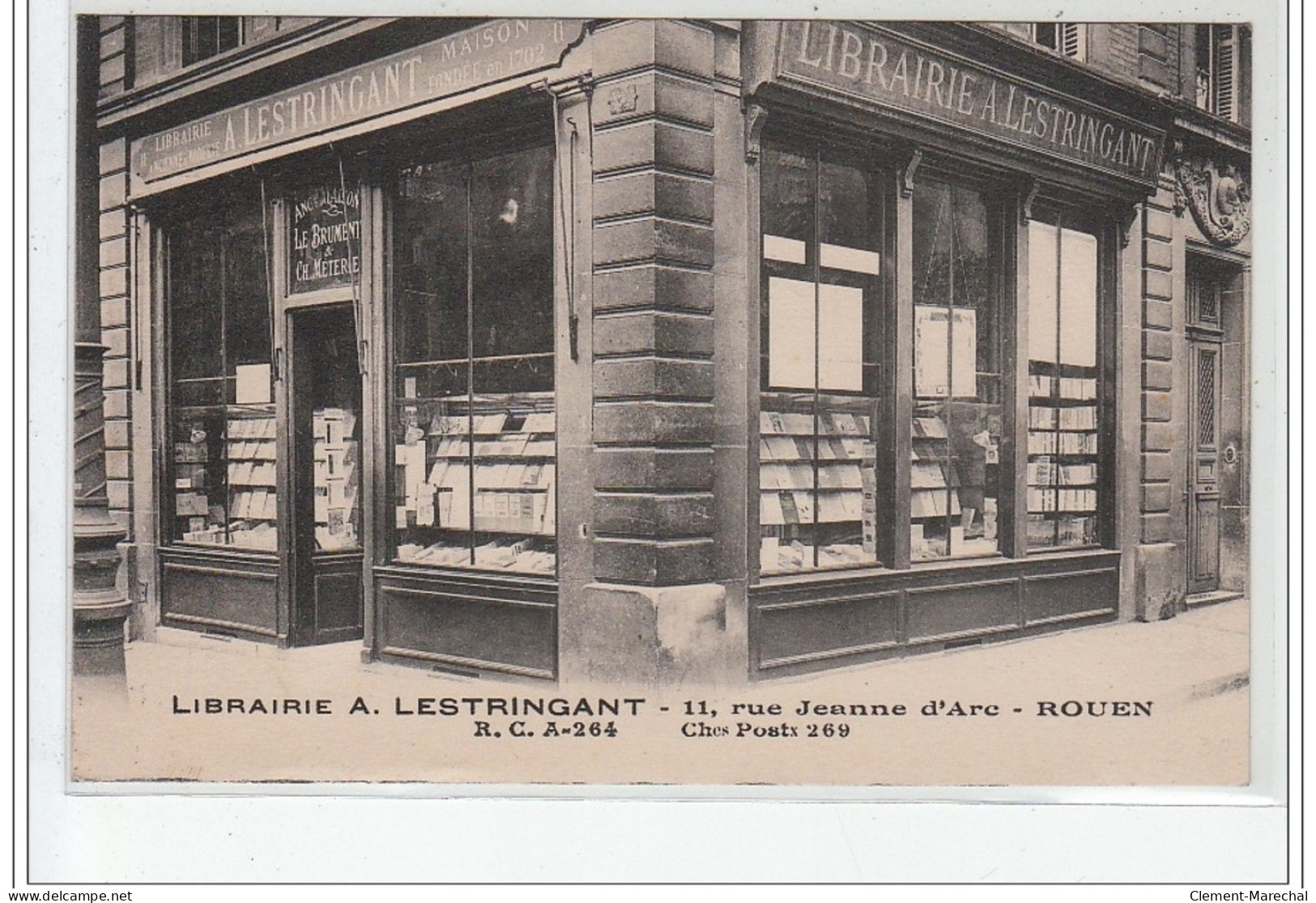 ROUEN : Librairie LESTRINGANT (autographe Au Dos) - Très Bon état - Rouen