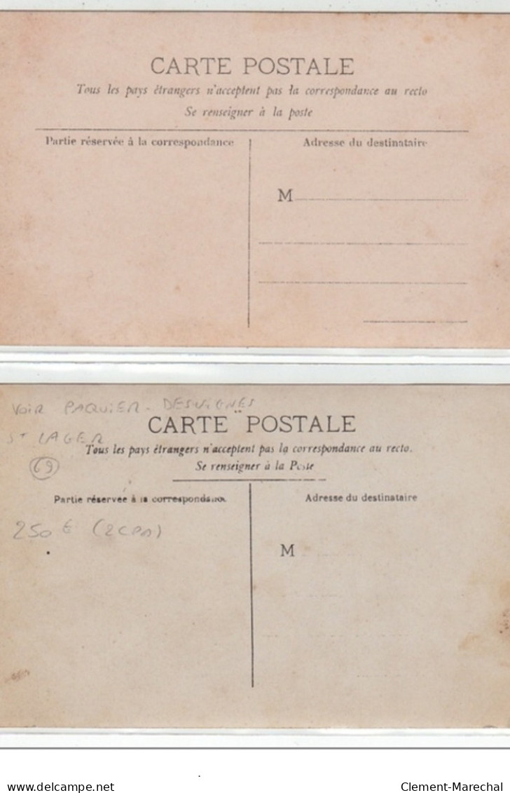 SAINT LAGER? : Lot De 2 Cartes Photos De L'atelier De Tonnellerie PAQUIER (vins) - Très Bon état - Other & Unclassified