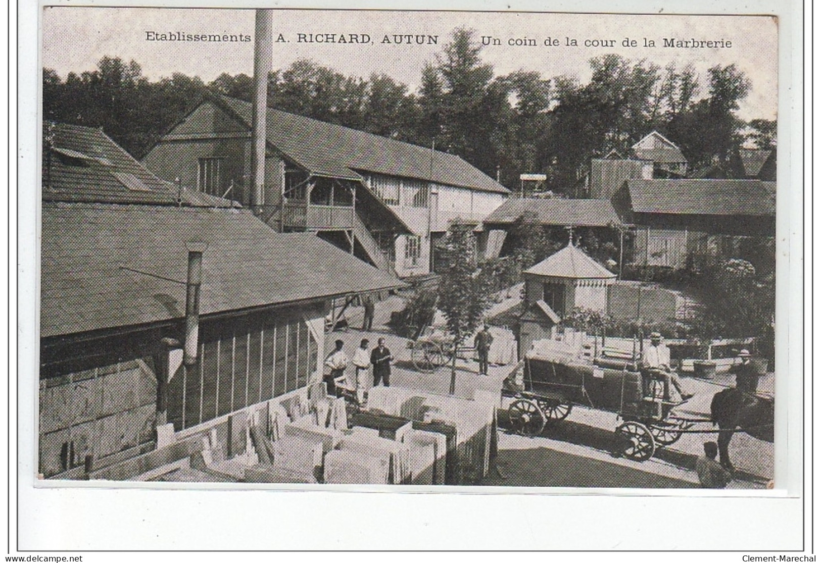 AUTUN : Manufacture De Meubles Et Marbrerie RICHARD (bois ) Très Bon état - Autun