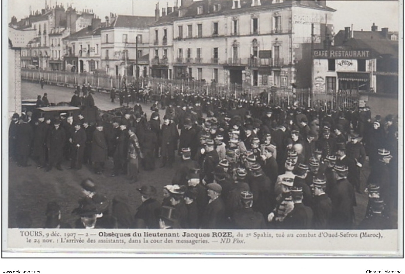 TOURS : Série Complète De 12 Cartes Postales - Obsèques Du Lieutenant Jacques ROZE (militaire Du 2ème Spahis Tué Au Comb - Other & Unclassified