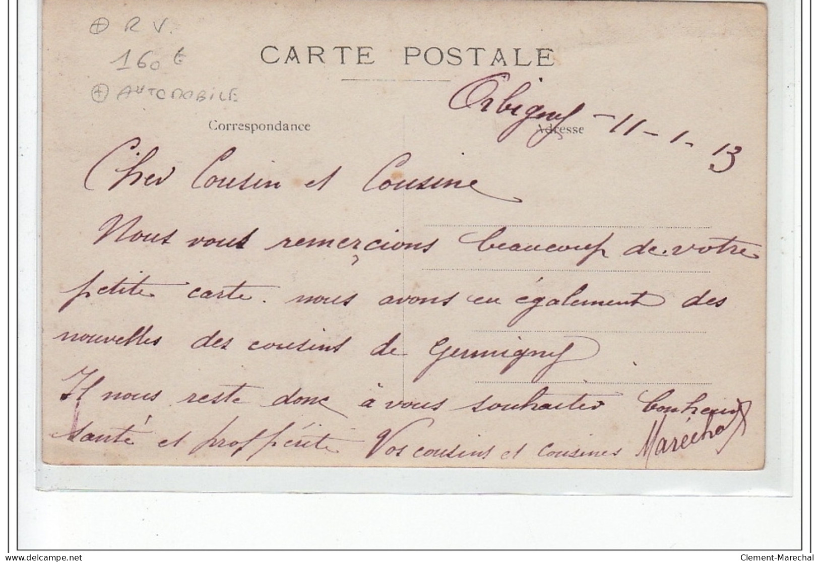 ORBIGNY : Carte Photo D'une Voiture - Très Bon état - Other & Unclassified