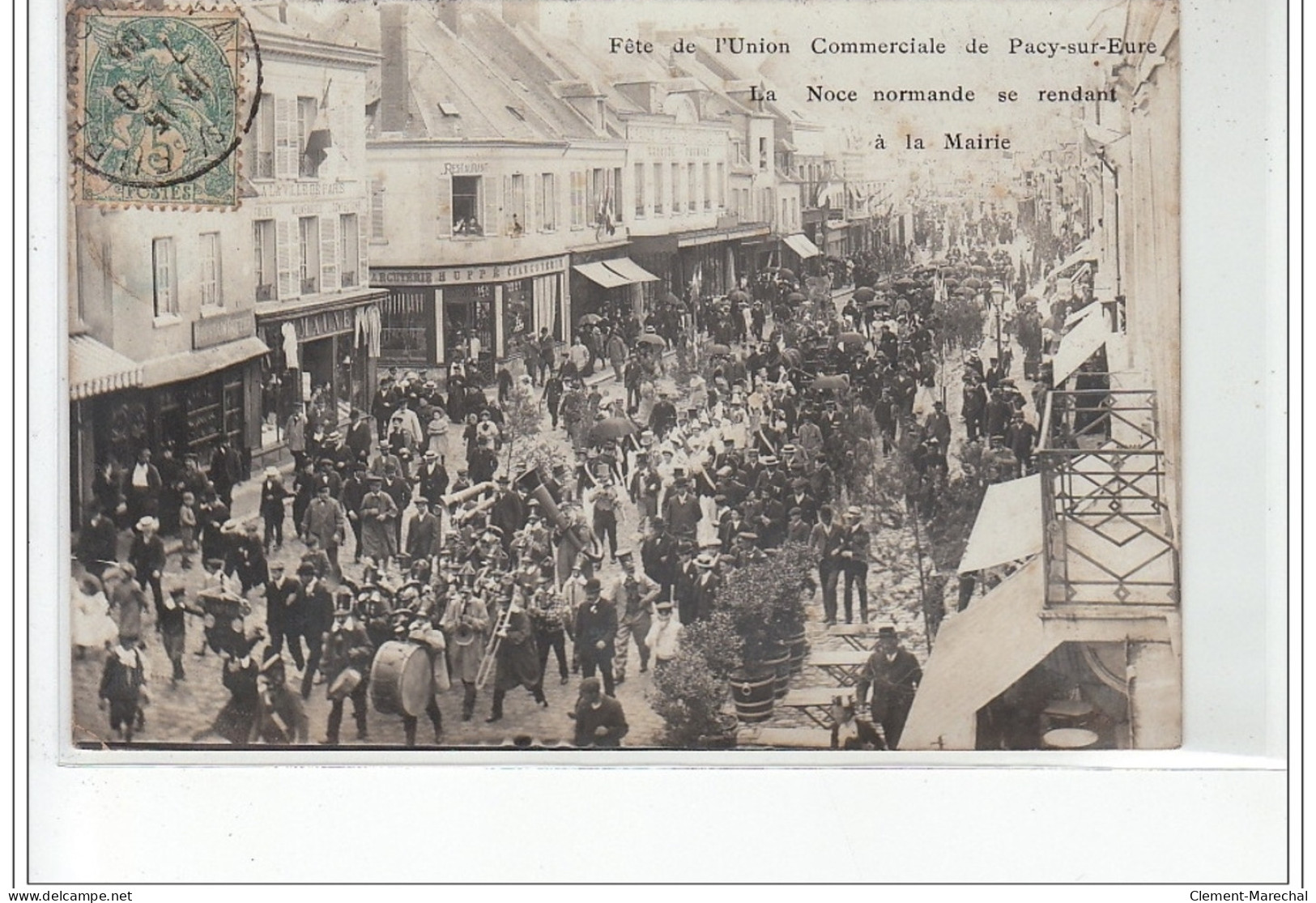 PACY SUR EURE : Carte Photo Des Fêtes De L'Union Commerciale - La Noce Normande Se Rendant à La Mairie - Très Bon état - Pacy-sur-Eure