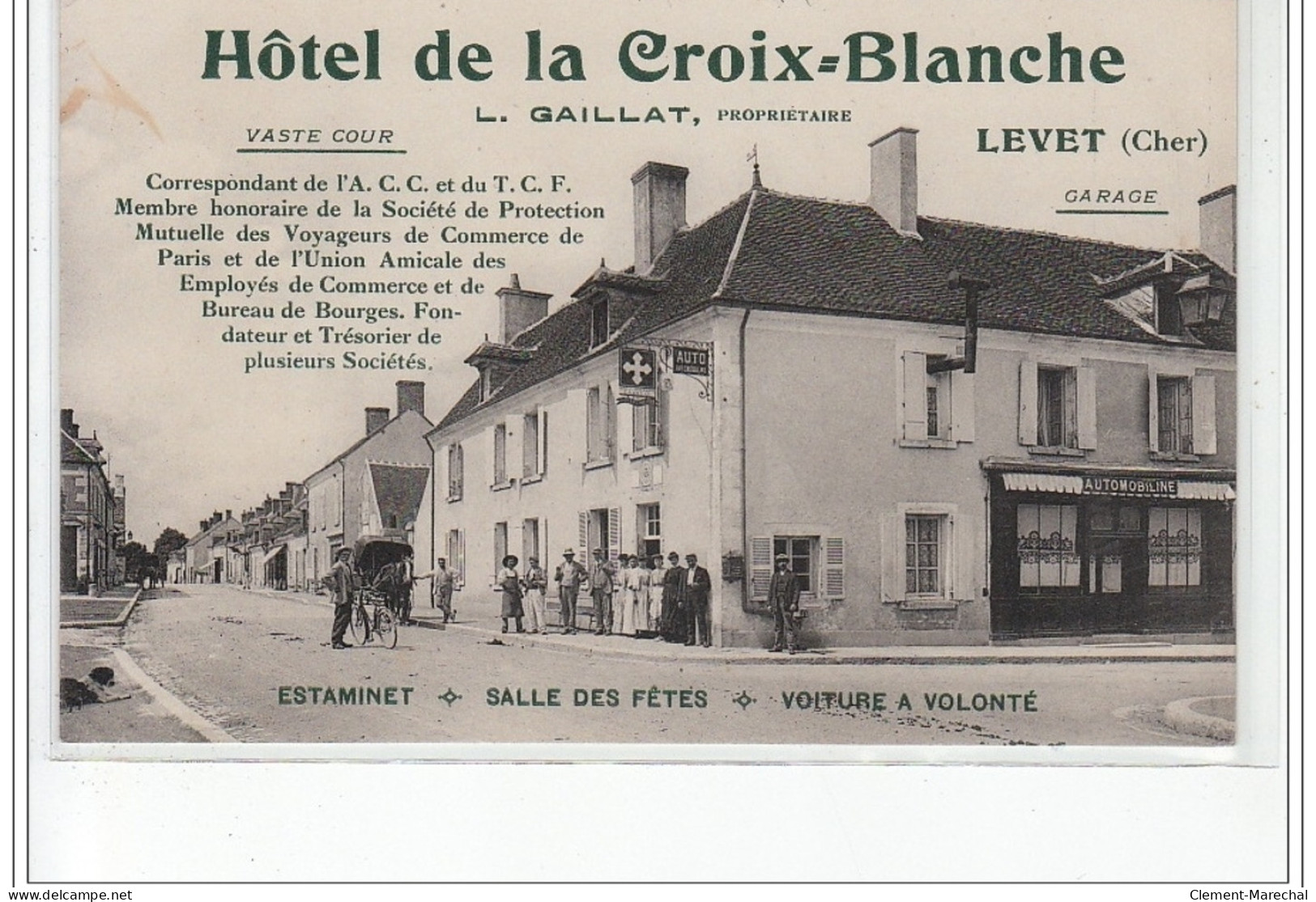 LEVET : Hôtel De La Croix Blanche - Très Bon état - Other & Unclassified