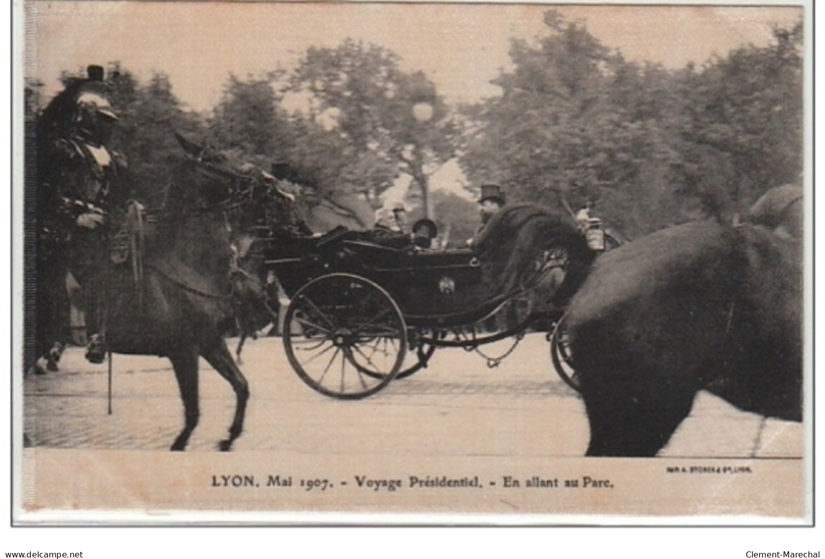 LYON : Mai 1907 - Voyage Présidentiel (Lot De 18 Cartes Postales Anciennes Sur Soie) - Très Bon état - Other & Unclassified