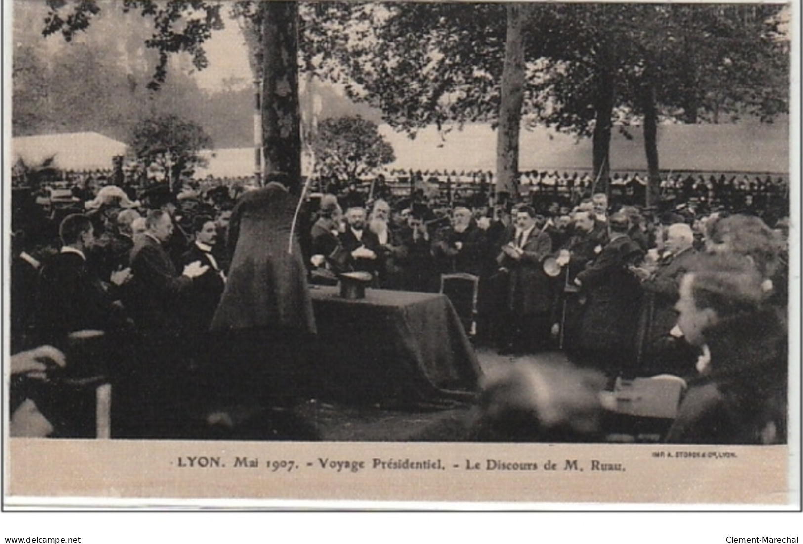 LYON : Mai 1907 - Voyage Présidentiel (Lot De 18 Cartes Postales Anciennes Sur Soie) - Très Bon état - Autres & Non Classés