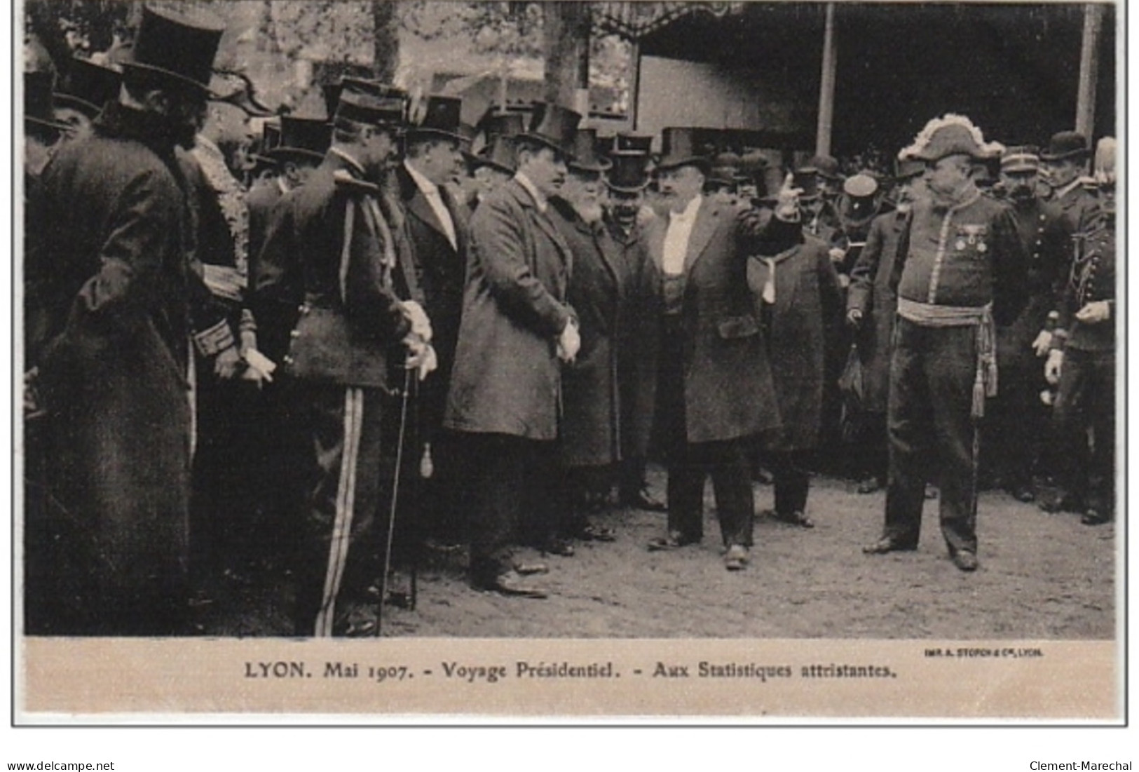 LYON : Mai 1907 - Voyage Présidentiel (Lot De 18 Cartes Postales Anciennes Sur Soie) - Très Bon état - Other & Unclassified
