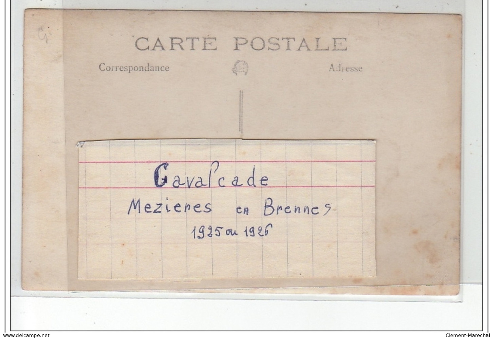 MEZIERES EN BRENNE : lot de 6 cartes photos de la cavalcade en 1925ou1926 - très bon état