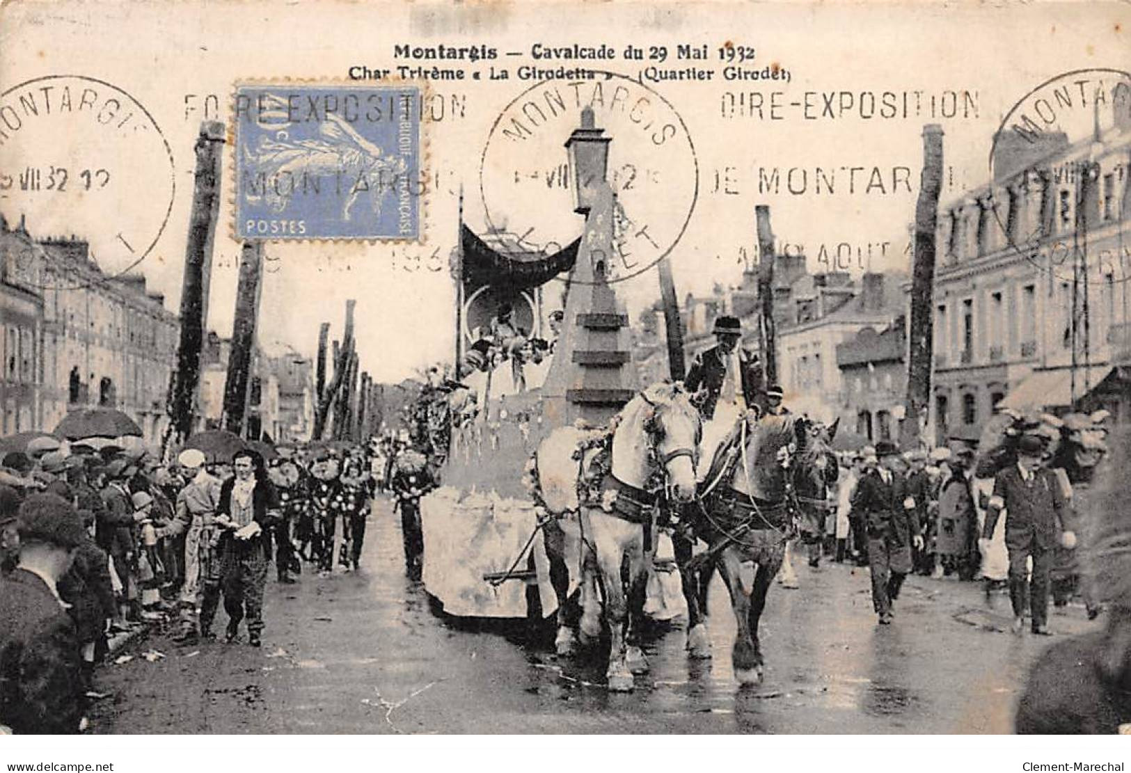 MONTARGIS - Cavalcade Du 29 Mai 1932 - Char Trirème " La Girodetta " - Très Bon état - Montargis