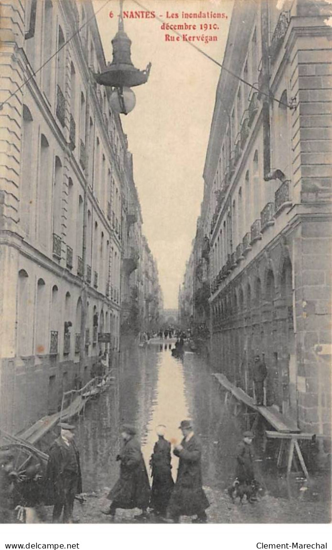 NANTES - Les Inondations - Décembre 1910 - Rue Kervégan - Très Bon état - Nantes