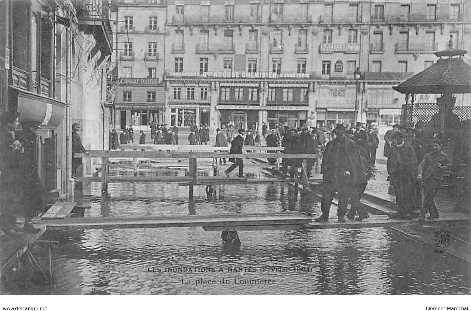 NANTES - Les Inondations Février 1904 - La Place Du Commerce - état - Nantes