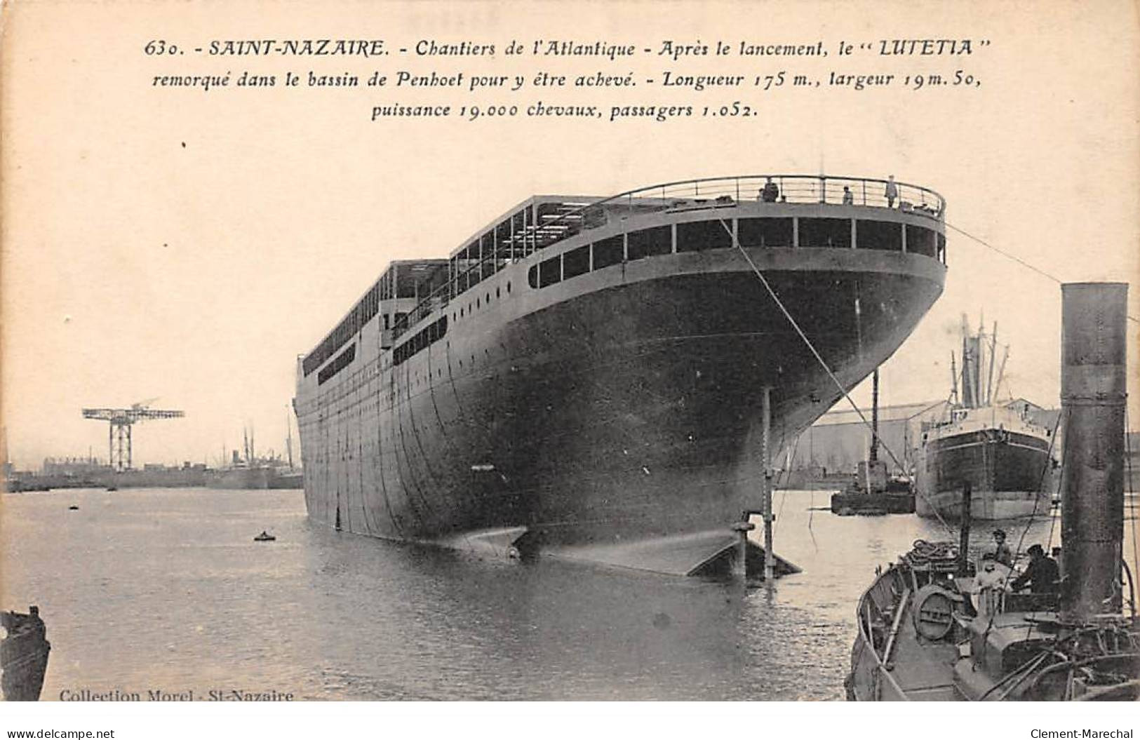 SAINT NAZAIRE - Chantiers De L'Atlantique - Après Le Lancement, Le " LUTETIA " Remorqué - état - Saint Nazaire