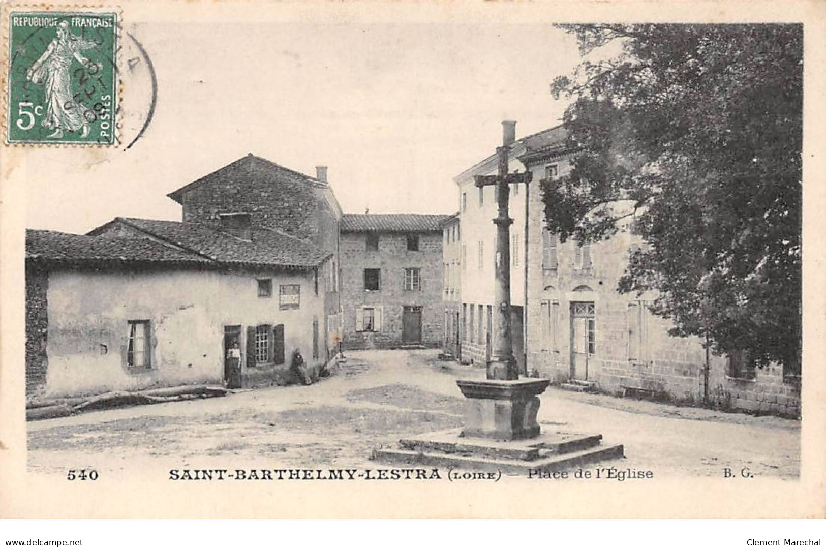 SAINT BARTHELEMY LESTRA - Place De L'Eglise - Très Bon état - Autres & Non Classés