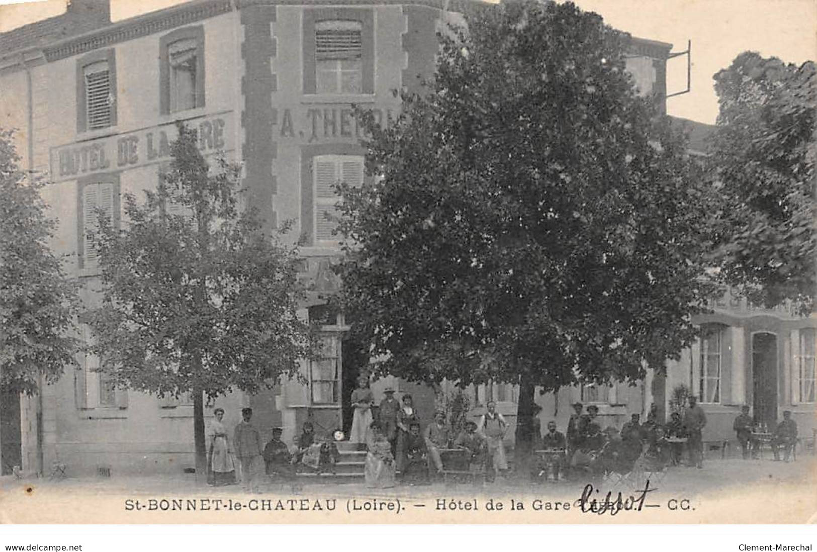 SAINT BONNET LE CHATEAU - Hôtel De La Gare - Très Bon état - Other & Unclassified