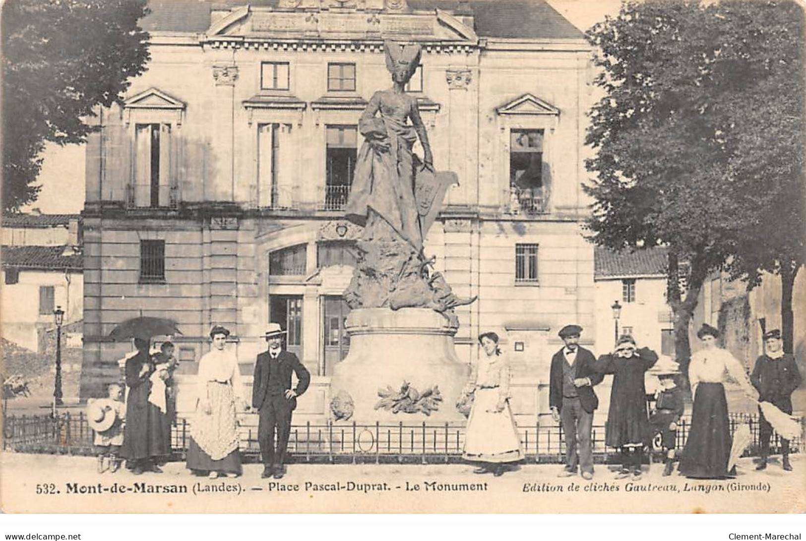 MONT DE MARSAN - Place Pascal Duprat - Le Monument - Très Bon état - Mont De Marsan