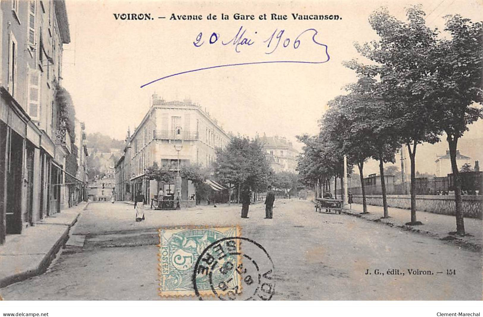VOIRON - Avenue De La Gare Et Rue Vaucanson - Très Bon état - Voiron