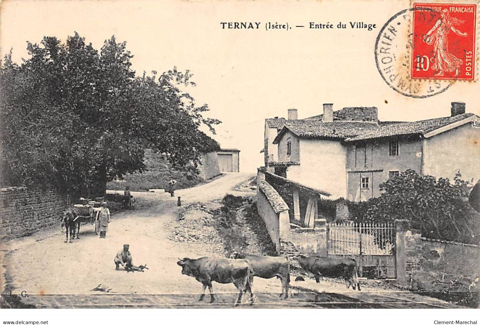 TERNAY - Entrée Du Village - Très Bon état - Andere & Zonder Classificatie