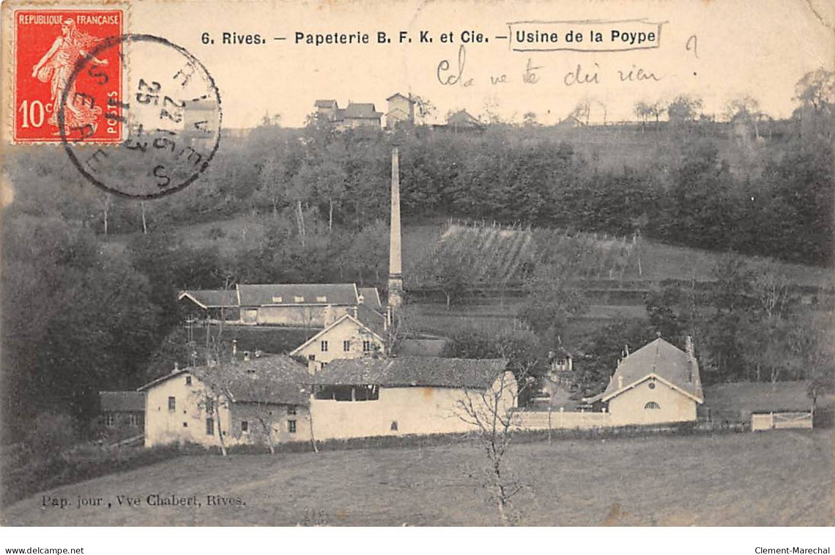 RIVES - Papeterie BFK Et Cie - Usine De La Poype - état - Andere & Zonder Classificatie