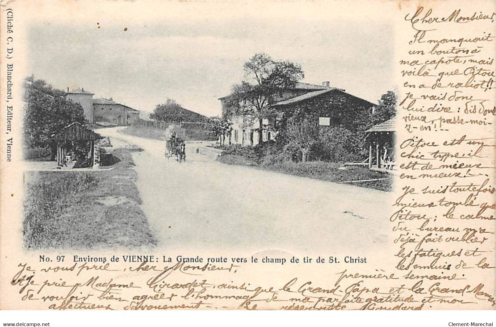 Environs De VIENNE - La Grande Route Vers Le Champ De Tir De Saint Christ - Très Bon état - Andere & Zonder Classificatie