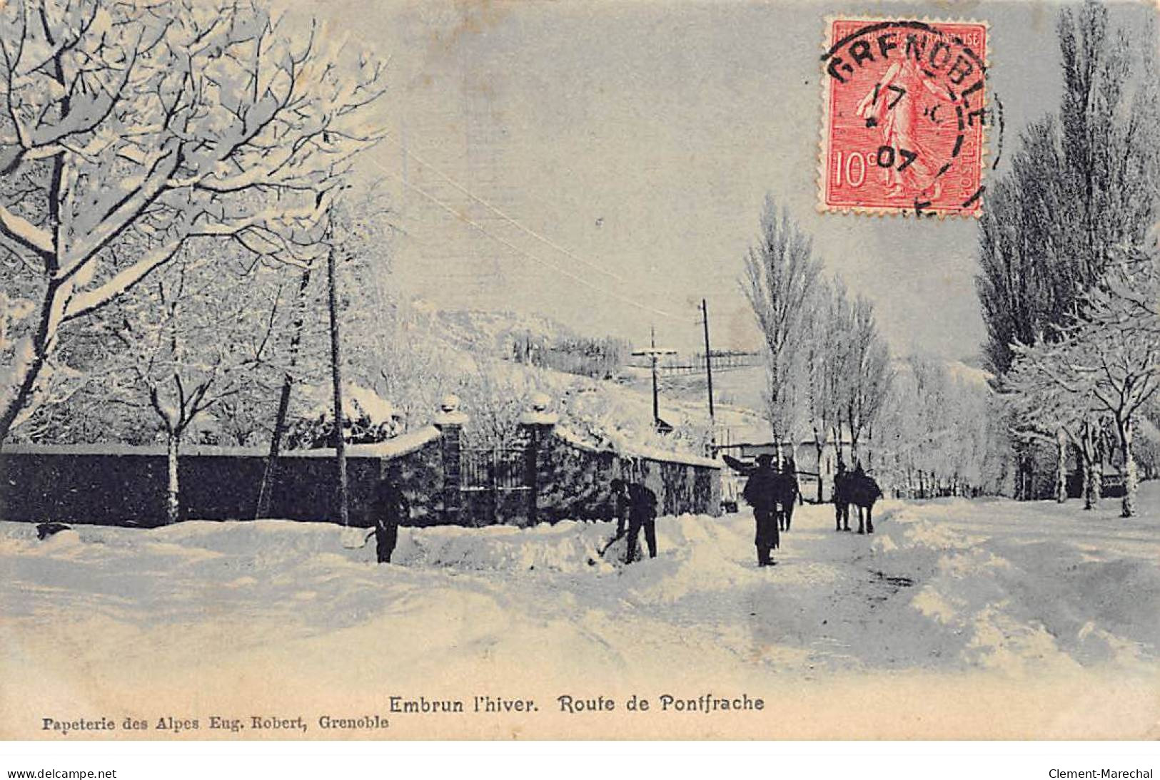 EMBRUN L'hiver - Route De Pontfrache - Très Bon état - Andere & Zonder Classificatie