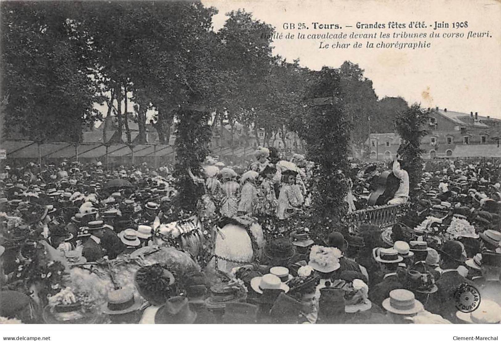 TOURS - Grande Fête D'Eté Juin 1908 - Défilé De La Cavalcade - Très Bon état - Tours