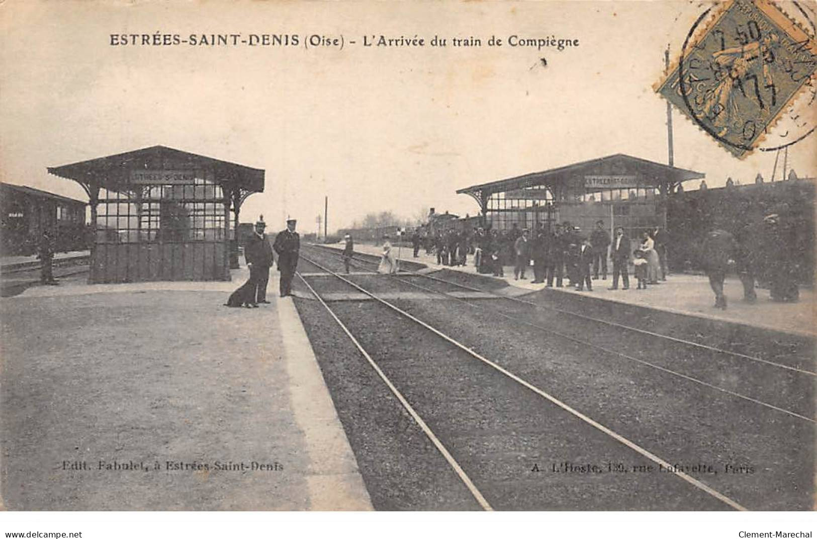 ESTREES SAINT DENIS - L'Arrivée Du Train De Compiègne - Très Bon état - Estrees Saint Denis