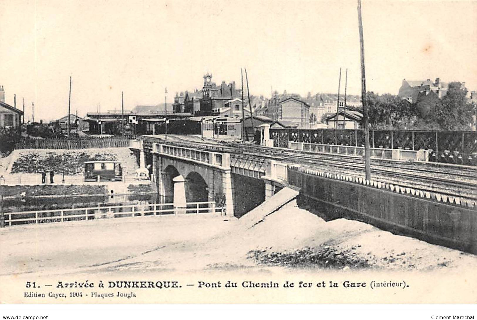 Arrivée à DUNKERQUE - Pont Du Chemin De Fer Et La Gare - Très Bon état - Dunkerque