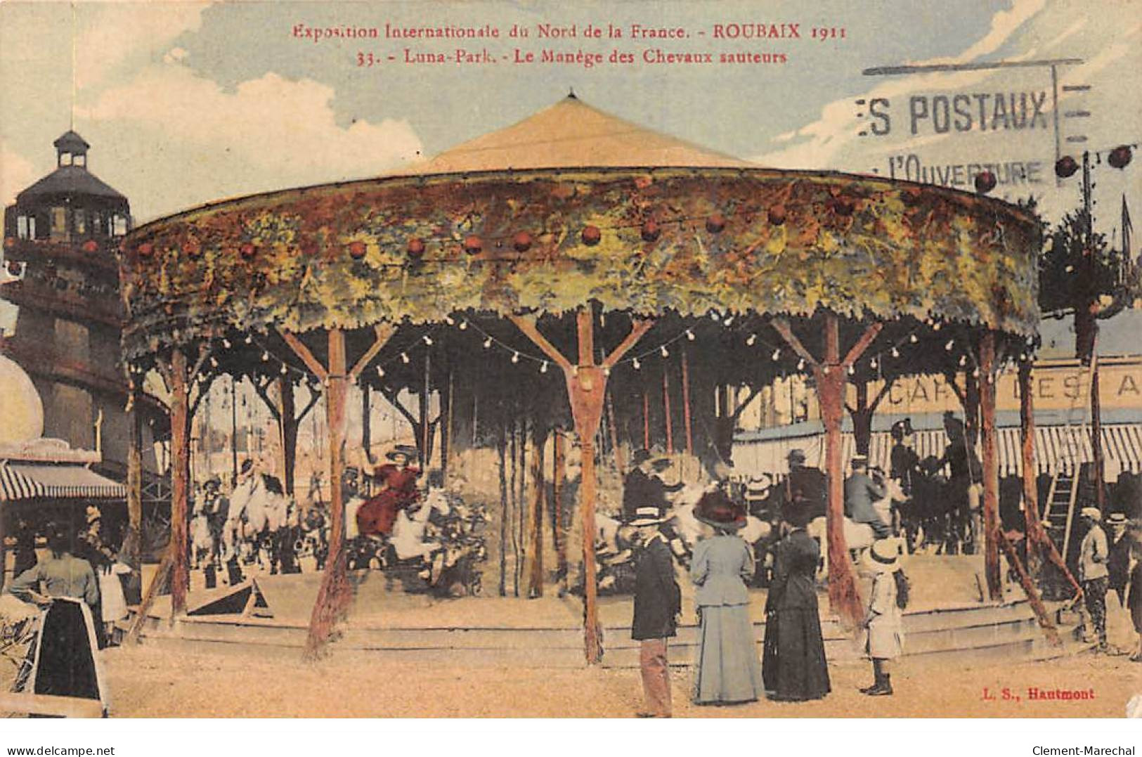 ROUBAIX 1911 - Exposition Internationale Du Nord De La France - Luna Park - Le Manège Des Chevaux - Très Bon état - Roubaix