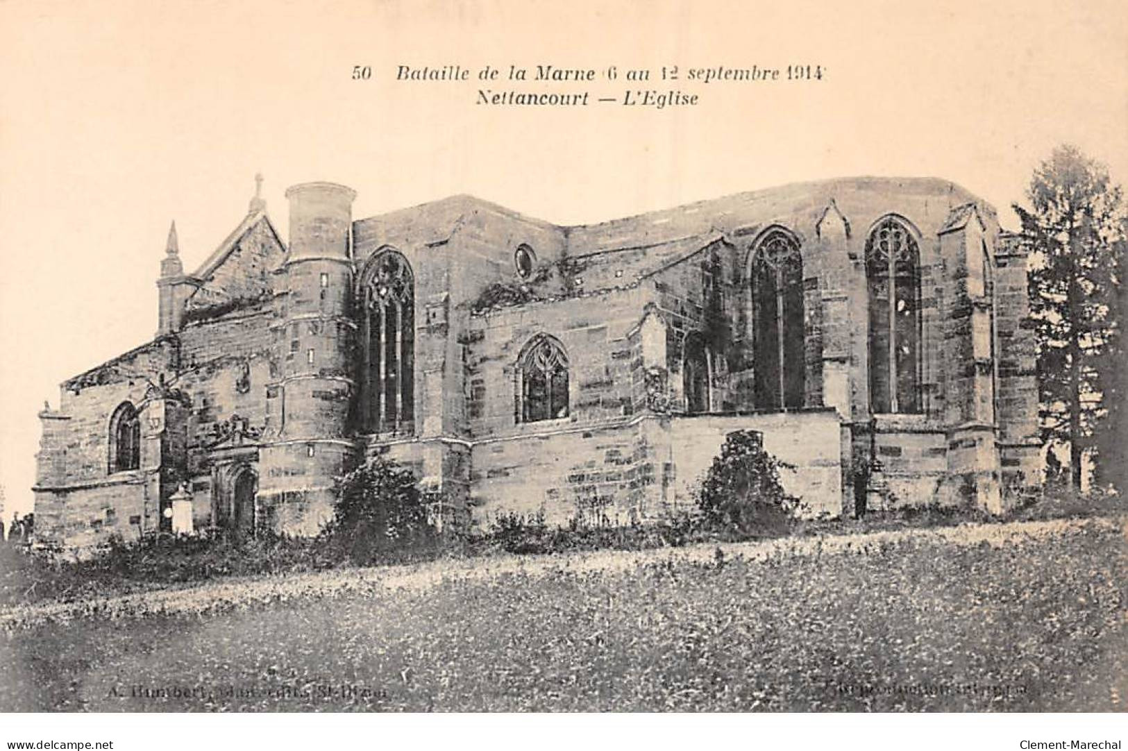 Bataille De La Marne - Septembre 1914 - NETTANCOURT - L'Eglise - Très Bon état - Other & Unclassified