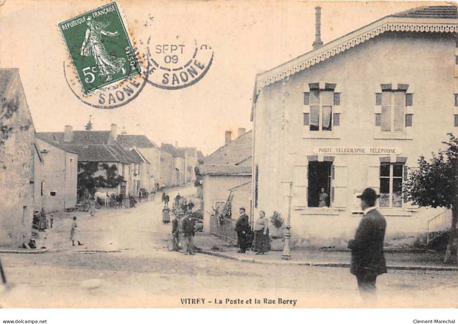 VITREY - La Poste Et La Rue Borey - Très Bon état - Other & Unclassified