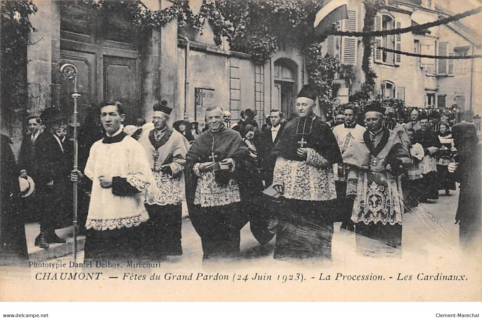 CHAUMONT - Fêtes Du Grand Pardon - 24 Juin 1923 - La Procession - Les Cardinaux - Très Bon état - Chaumont