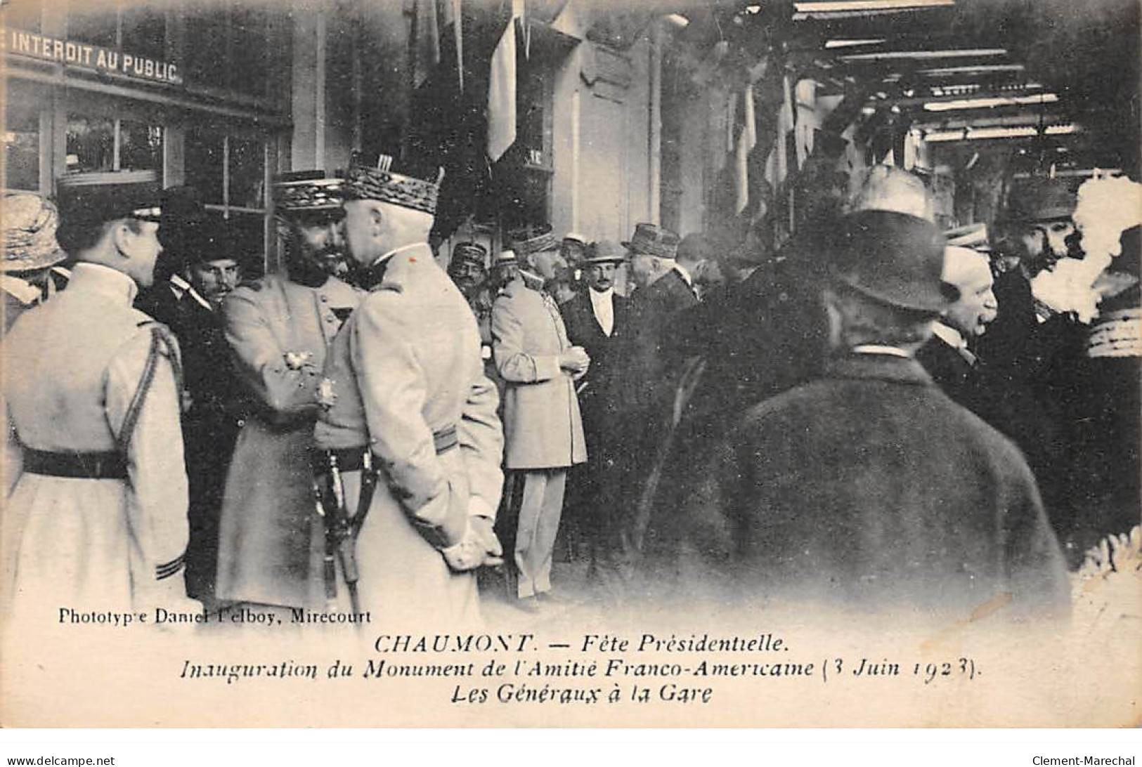 CHAUMONT - Fête Présidentielle - Les Généraux à La Gare - 3 Juin 1923 - Très Bon état - Chaumont