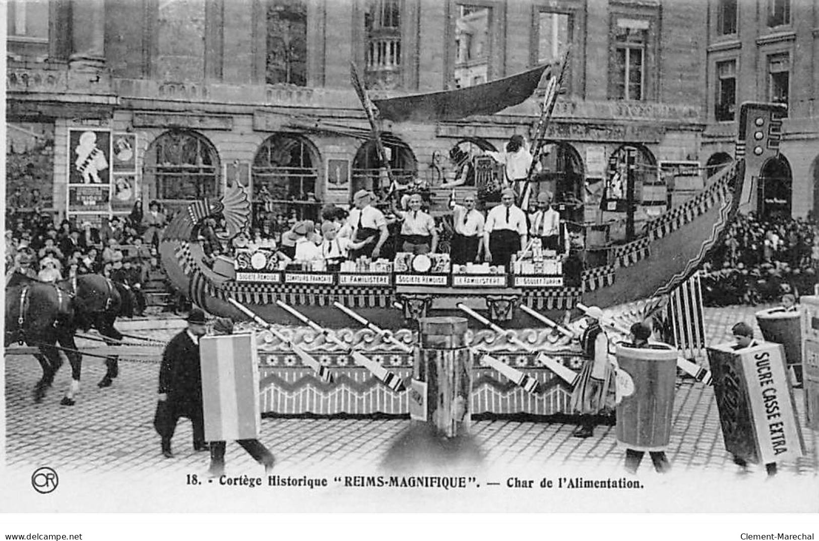 Cortège Historique " REIMS MAGNIFIQUE " - Char De L'Alimentation - Très Bon état  - Reims