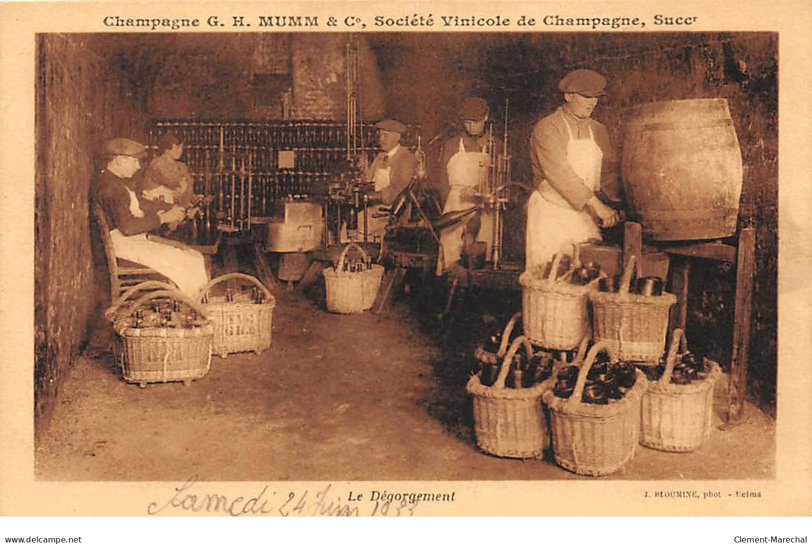 Champagne G. H. MUMM & Co, Société Vinicole De Champagne - Le Dégorgement - Très Bon état  - Sonstige & Ohne Zuordnung