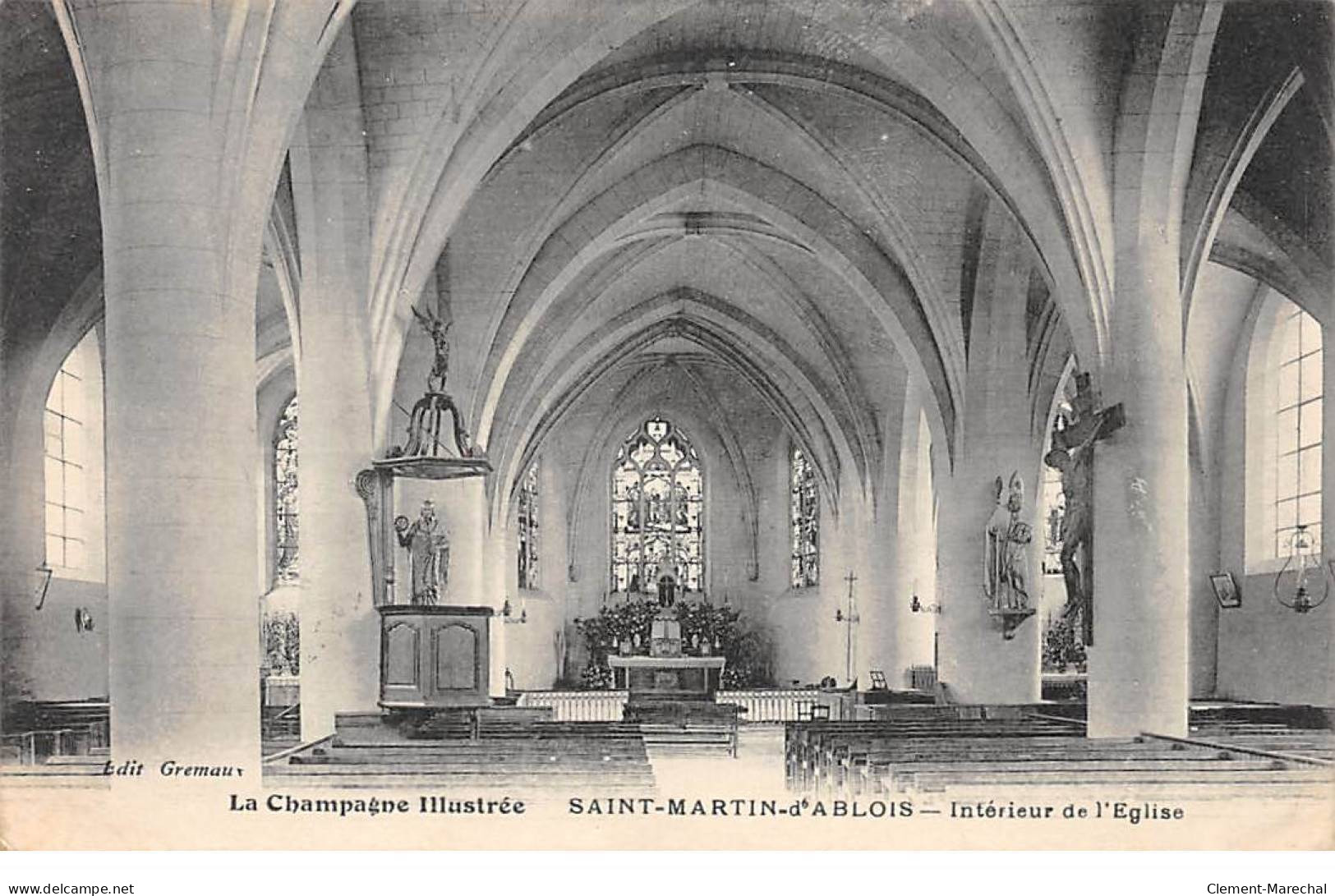 SAINT MARTIN D'ABLOIS - Intérieure De L'Eglise - Très Bon état  - Sonstige & Ohne Zuordnung