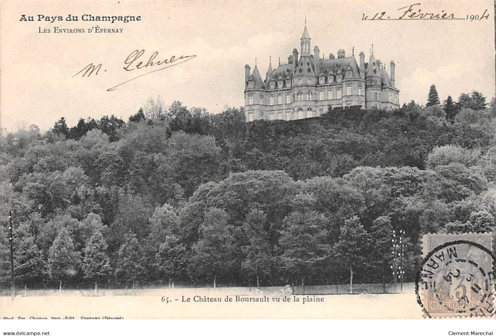 Le Château De BOURSAULT Vu De La Plaine - Très Bon état  - Sonstige & Ohne Zuordnung