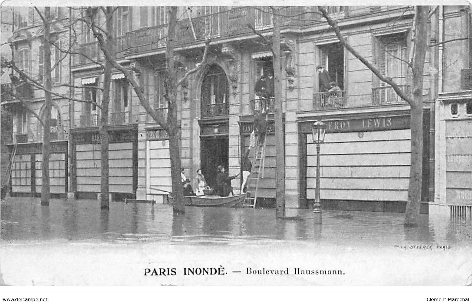PARIS - Inondé - Boulevard Haussmann - état - Inondations De 1910