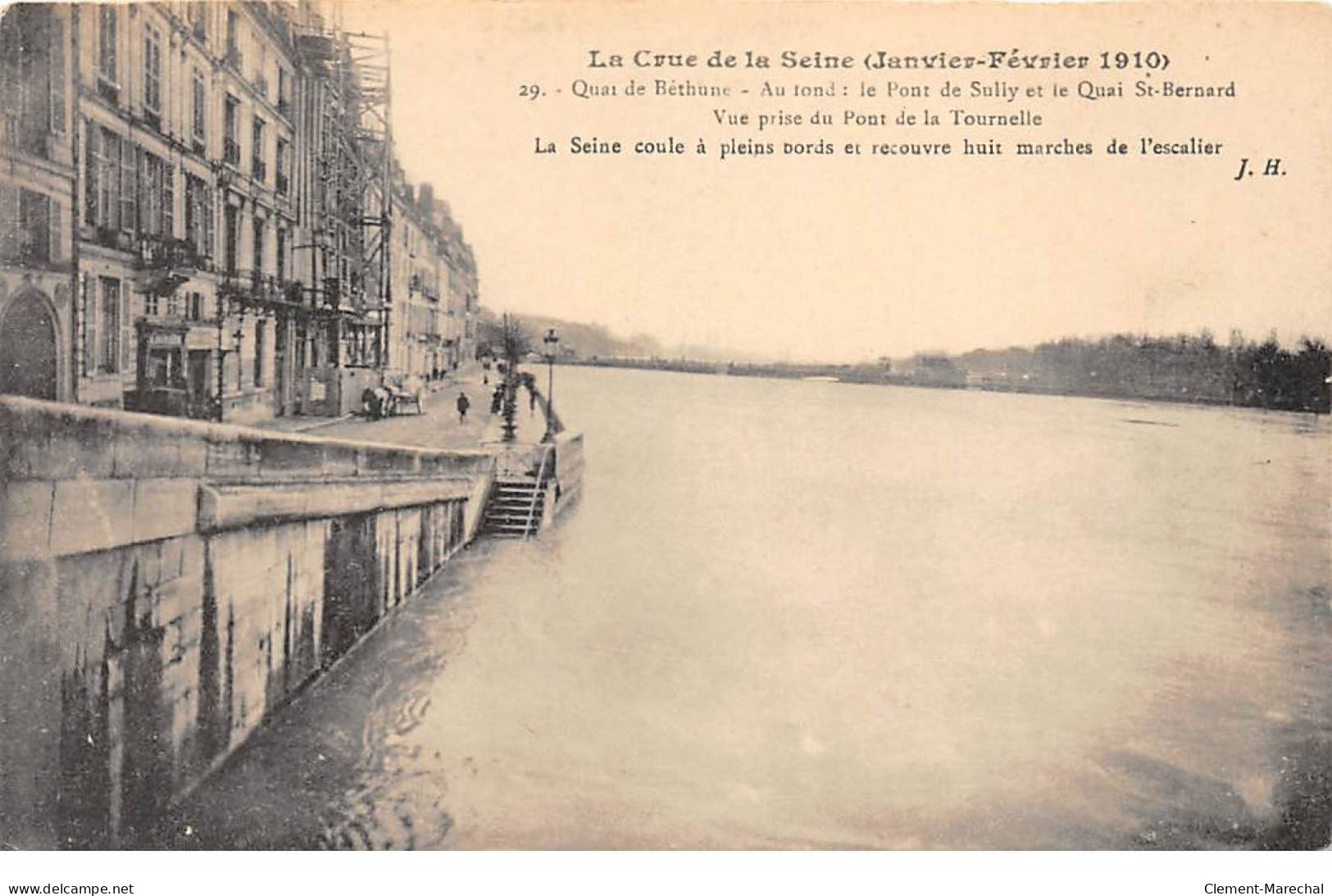 PARIS - La Crue De La Seine 1910 - Quai De Béthune - Très Bon état - Überschwemmung 1910