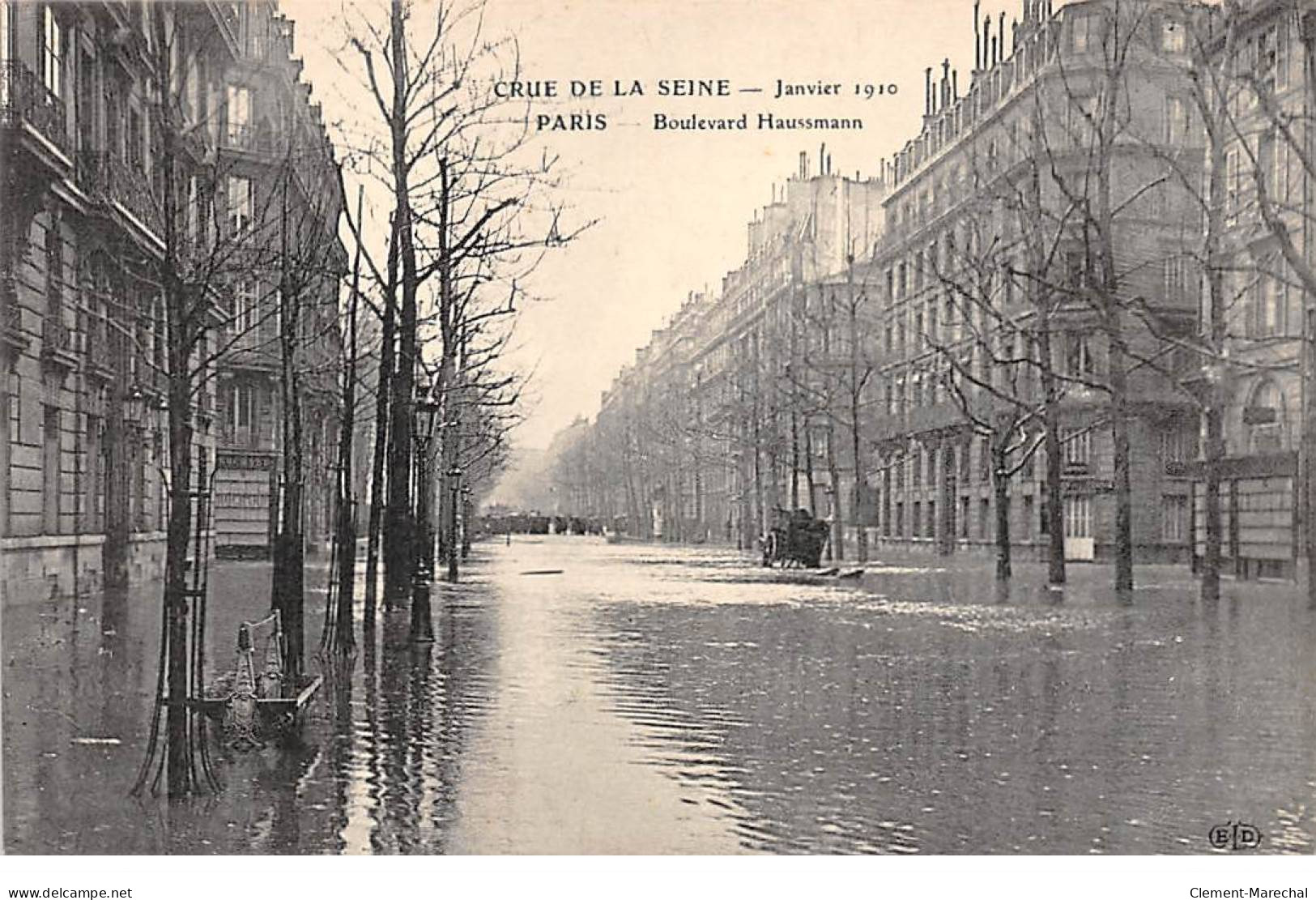 PARIS - Crue De La Seine 1910 - Boulevard Haussmann - Très Bon état - Überschwemmung 1910