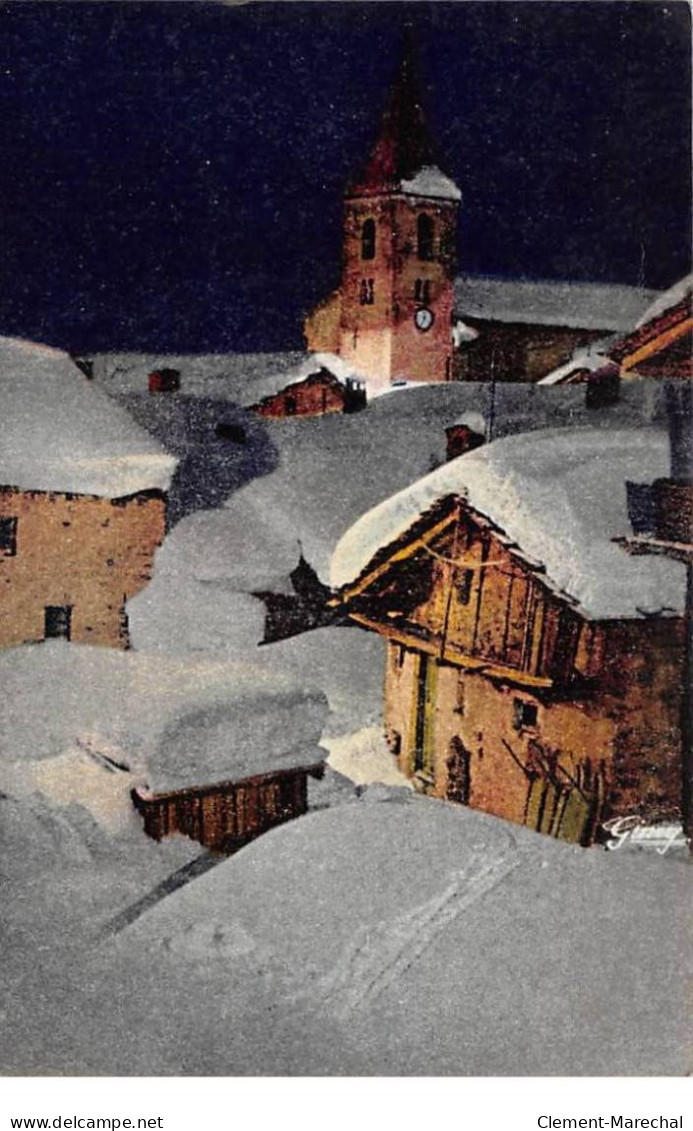Une Belle Nuit D'hiver En Savoie - Clocher De BONNEVAL SUR ARC - Très Bon état - Bonneval Sur Arc