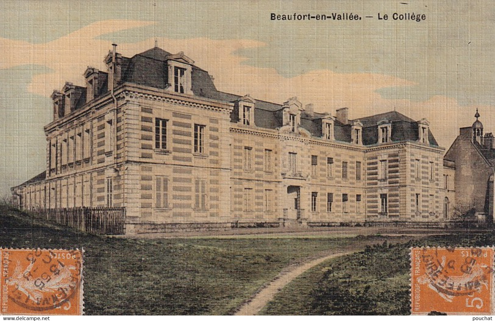 VE Nw-(49) BEAUFORT EN VALLEE - LE COLLEGE - CARTE TOILEE COLORISEE - Otros & Sin Clasificación