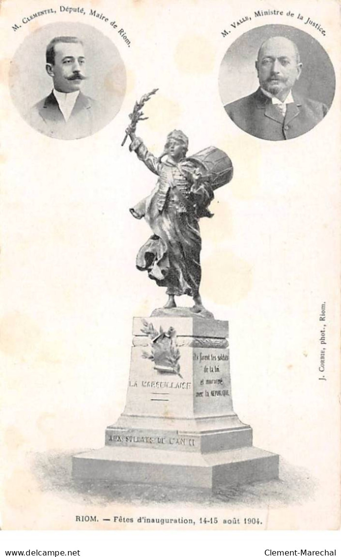 RIOM - Fêtes D'Inauguration Août 1904 - Très Bon état - Riom