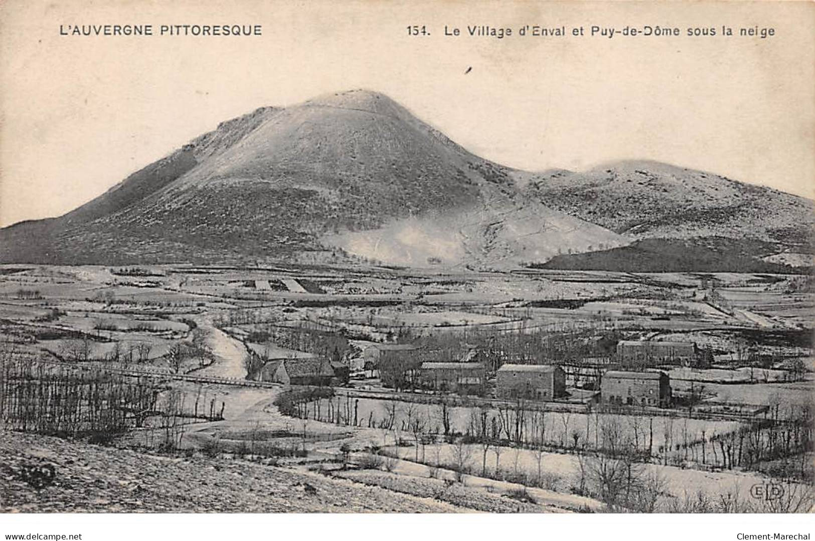 Le Village D' ENVAL Et Puy De Dôme Sous La Neige - Très Bon état - Other & Unclassified