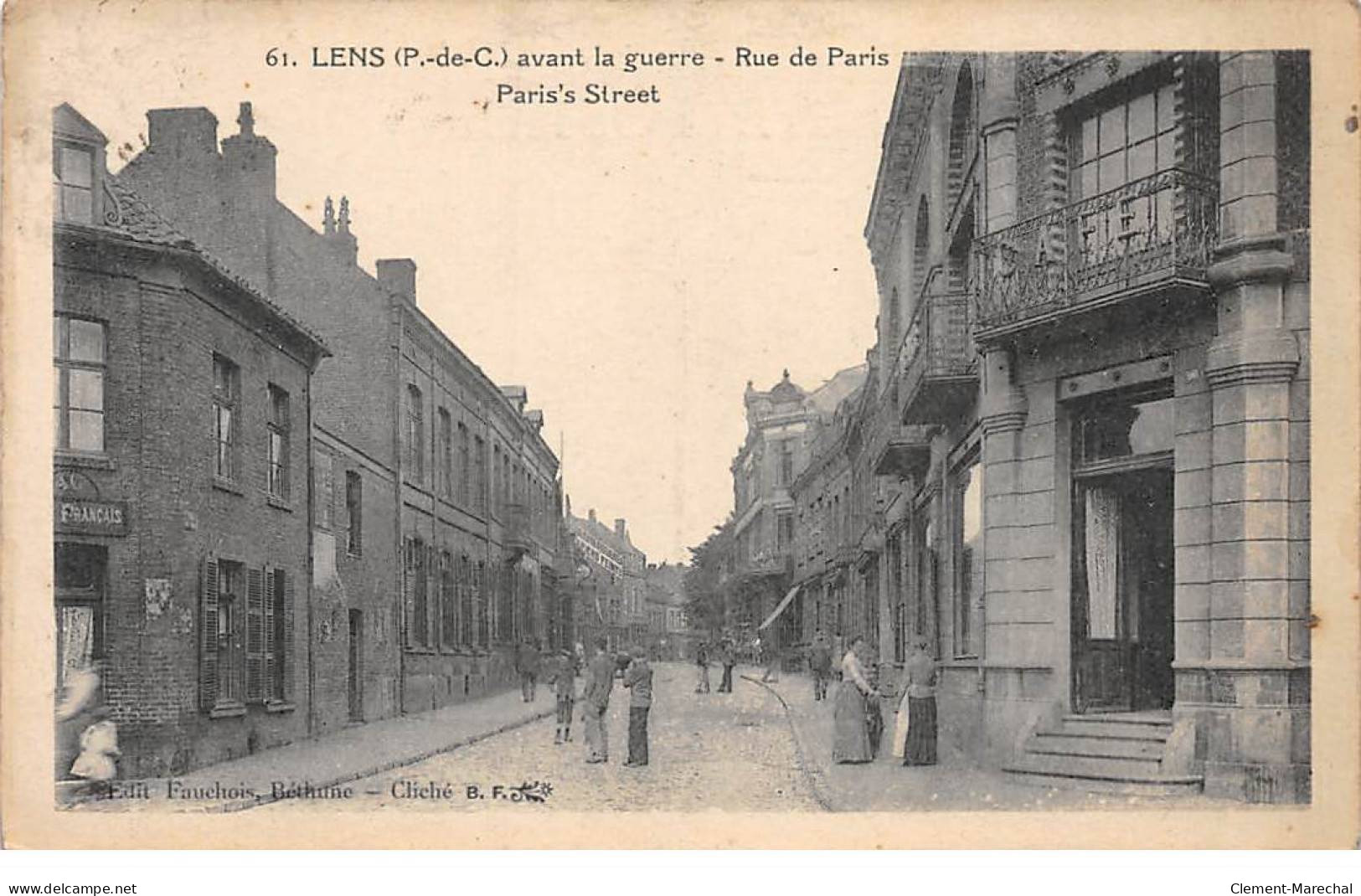 LENS Avant La Guerre - Rue De Paris - Très Bon état - Lens
