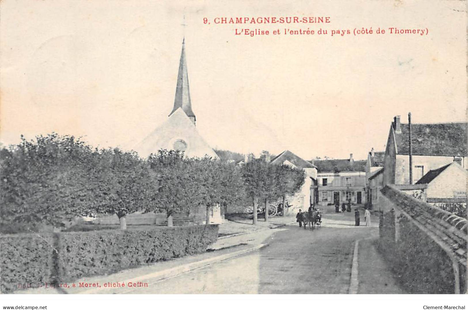 CHAMPAGNE SUR SEINE - L'Eglise Et L'entrée Du Pays - état - Champagne Sur Seine