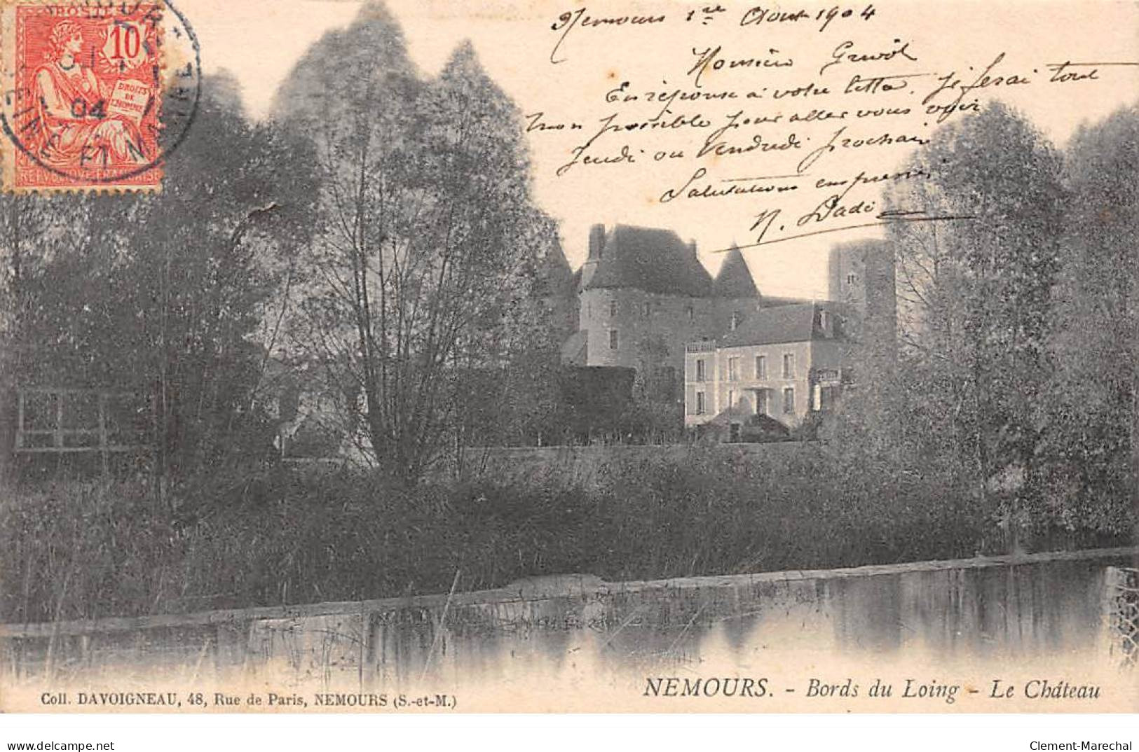 NEMOURS - Bords Du Loing - Le Château - état - Nemours